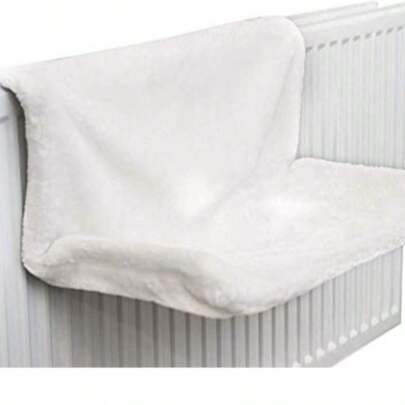ZYBUX Cat And Dog Radiator Bed - Warm And Cosy Pet Radiator Bed With A Durable Cat Accessories Metal Frame And Comfortable Faux Fur Cover - Ideal For Cats And Even Small Dogs And Puppies