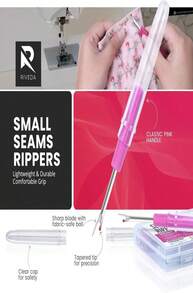 Seam Ripper Kit 7 Pcs - 1 Large, 1 Ergonomic, 2 Small Seam Rippers, Thread Cutter, Scissor, Measuring Tape - Sewing Accessories For Notions Quilting Crafts - 白色 - 查看 4