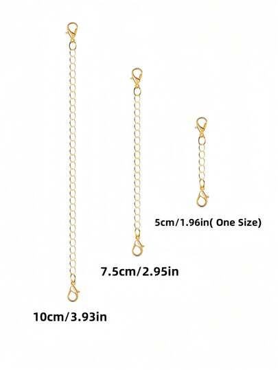 1pc/10pcs Necklace Extender Chain Accessory Versatile Extension Clasp Chain Fits Various Necklaces Adjustable Length Easy To Wear