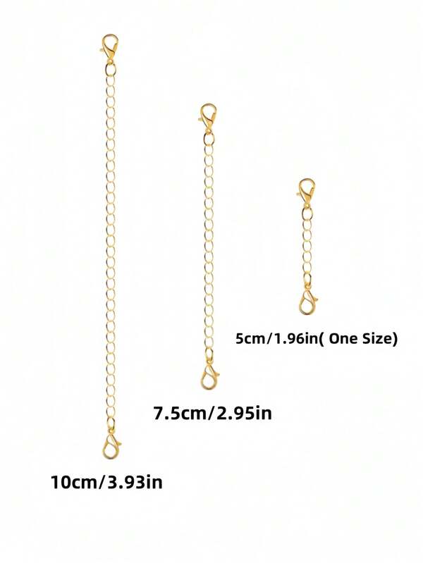 1pc/10pcs Necklace Extender Chain Accessory Versatile Extension Clasp Chain Fits Various Necklaces Adjustable Length Easy To Wear
