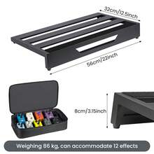 Pedalboard Boogie Board 56x32cm – Ideal For Live Stage Performance, Studio Recording & Practice - Black - View 7