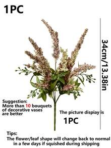 1/3 bông hoa oải hương nhân tạo bằng xốp, trang trí mùa thu, trang trí đám cưới, bó hoa cô dâu, hoa cài cổ tay, vòng hoa tự làm, trang trí mũ, nhà cửa, nhà hàng, phòng ngủ, phòng tắm, trang trí bình hoa, sân vườn ngoài trời, trang trí tiệc sinh nhật. - Màu tím nhạt - Xem 2