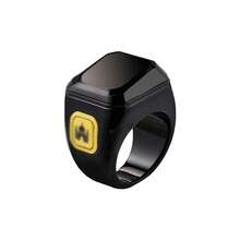 Smart Ring Counter,Digital Tasbeeh Tasbih Finger Counter Muslim Islamic Prayer Smart Rings Unisex Azan Alarm Clock Finger Counter Gifts 5 Prayer Time Reminder Pray Trackers - Black - View 12