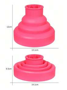 2/1pc Silicone Hair Dryer Diffuser, Universal Hair Dryer Diffuser Attachment In Black & Pink, Adjustable Temperature Resistant Diffuser, Hair Styling Tool Accessories - Multicolor - View 10