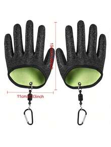 1/2pcs Anti-Slip Fishing Gloves, Latex Fishing Gloves Waterproof, Tear-Resistant, Suitable For Fly Fishing, Sea Fishing, Thickened