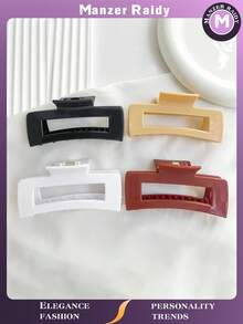 1 chiếc kẹp tóc silicon mới, kẹp tóc co giãn cao cấp dành cho nữ, kẹp tóc cỡ lớn, phụ kiện tóc nữ. Chất liệu silicon mềm mại, kẹp vuông lớn, chắc chắn, phù hợp với mọi độ dày tóc, có thể uốn cong tự do mà không bị biến dạng, bền bỉ, cần thiết cho kỳ nghỉ thu/đông, phụ kiện tóc thanh lịch dành cho nữ. - Nhiều màu - Xem 7