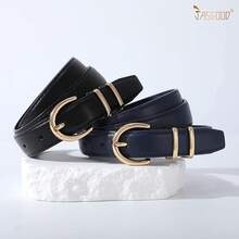 2-Pack Women's Leather Belts For Jeans And Dresses Plus Size - H-黑色+藏青色 - 查看 8