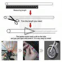 36PCS Motorcycle Spoke Decorative Strip, Bicycle Road Wheel Spoke Cover, Suitable For Off-Road Motorcycle With 3.5-5mm Steel Wire Wheel Hub, Bicycle Wheel Hub, Colored Spoke Sleeve, Motorcycle Zx6r FZ1 FZ6 CRF450 CRF50 CRF70 CRF80 CRF 150F XR650 CR250 XR650 Universal Decorative Strip - Multicolor - View 8