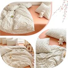Aesthetic Floral King Duvet Cover Set, Cozy Cotton Bedding, Shabby Chic, Green Botanical, French Style,, Flower Pattern, Breathable, Lightweight - F Floral07 - 查看 6