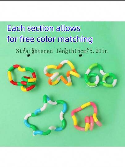 1/3/5/10/15件装多色可变形指尖玩具，感官玩具，适合自闭症成人，减压玩具，扭转玩具，指尖玩具，感官玩具，注意力训练工具，适合多动症儿童，缓解焦虑和戒烟 | 创意益智玩具，生日、圣诞节和节日礼物