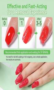 Born Pretty Magic Gel Nail Polish Remover With New Upgraded Gentle Formula,Faster &Amp; Easier &Amp; Cleaner &Amp; Safer Professional Nail Polish Remover In 3-5 Minutes,No Need For Foil Soaking Or Wrapping - ColorN - 查看 5