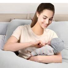 1 pieza Almohada de maternidad fresca y suave,cojin de apoyo lateral en Forma de G con funda extraible,soporte de sueño multifuncional - Gris Claro - Ver 2