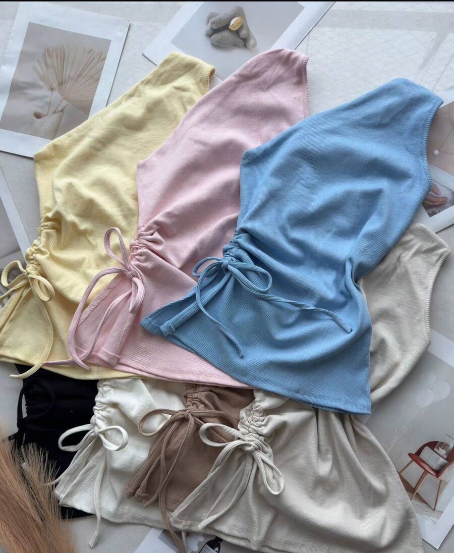 Elegant  Tie-Up Sleeveless Tank Top - Màu vàng - Xem 1