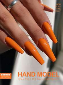 ZIMOOM 12毫升橙色凝胶指甲油，春夏活力橙色美甲，高显色度，涂抹顺滑，可卸除，UV/LED美甲凝胶指甲油，适用于美甲沙龙，在家DIY美甲，适合女性和女孩。 - 橘色 - 查看 2