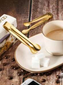 8pcs-Luxury Golden Mini Serving Tongs, Premium Stainless Steel Sugar Cube Tongs, Ice Tongs, Stainless Steel Food Tongs For Household, Perfect For Snacks/Appetizers/Candies/Cheese/Charcuterie Boards/Tea Parties/Mother's Day/Weddings/Housewarming, Mirror Polished,Halloween, Christmas, Thanksgiving, Harvest Festival, Autumn Decorations, Gifts - Gold - View 8