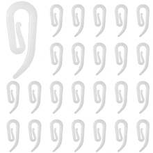 50/100/200 个塑料窗帘钩，窗帘钩，优质重型窗帘钩，适用于窗户、门和浴帘（白色） - 彩色 - 查看 4