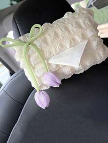 1pc Car Tissue Box, Car Tissue Drawer, Armrest Box, Visor Clip Seat Hanging Cute Minimalist High-End Tissue Holder - one-size - View 24