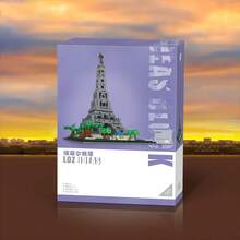 Juguete bloques de construcción la Torre Eiffel, decoración oficina y hogar, regalo para niños y adultos - Gris - Ver 7