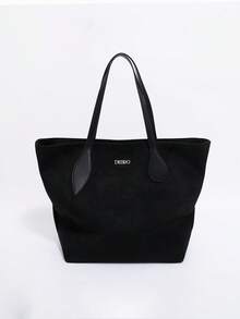 Dedoo 包包，女包，偏爱包包，Row小众女包，极简百搭托特包，大容量秋季必备，腋下手提单肩包，法式长棍和磨砂肯豆包。 - 黑色 - 查看 3