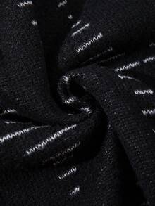 ANDREILEE Herren Rundhals Langarm Drop Shoulder gestreifter Strick Pullover, geeignet für Frühling, Herbst, Winter - Schwarz - Übersicht 11