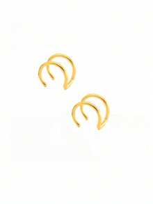 3Pcs/2Pcs/1Pc Stainless Steel Fake Lip Cuff False Lip Ring Fake Lip Nail Ear Piercing Jewelry For Women Men Clip On Ear Cuffs Fake Lip Ring Non Piercing Labret Rings - Multicolor - View 8