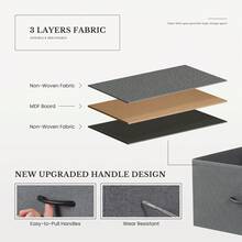 OLIXIS 6 Drawers Storage Organizers Units, Closet Organizers And Storage For Clothes, Fabric Storage Drawer TV Stand For Living Room, Chest Of Dresser In 38.2"D X 13.8"W X 30"H, Grey - 灰色 - 查看 5