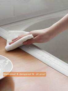 1 Roll Of White PVC Waterproof Tape - Perfect For Bathrooms, Sinks, And Kitchens - Super Strong Adhesion! Bathroom Decor, Fall Decor, Back To School