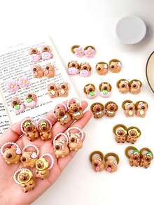 10/20PCS Children's Kapibala Small Rubber Band Girl's Hair Accessory Thumb Loop Hair Rope Does Not Hurt The Hair High Elastic Hair Rope - Multicolor - View 7