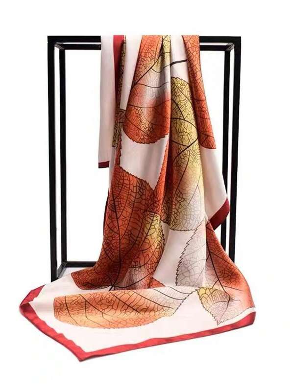 Lenços Cetim Seda Elegante Primavera Grande 90x90Lenços da Moda cachecol Cetim Cabeça Pescoço de Seda Super Moda