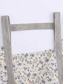 1 pièce Tablier sans manches à fleurs Ditsy avec poche, article de cuisine à la mode, cuisine, salle de bain, maison, fournisseurs de produits ménagers