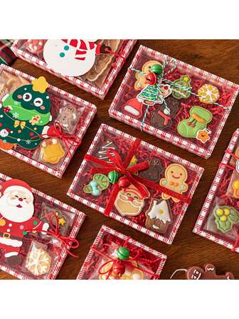 10 piezas, Caja de embalaje de aperitivos navideños y de Año Nuevo, Día de la Madre, Caja de regalo de dulces y chocolates, Boda, Fiesta, Cumpleaños, Recuerdos, Caja de embalaje