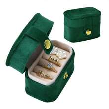 便携式珠宝盒女士小型珠宝盒简约家居珠宝收纳盒旅行收纳盒精美迷你旅行珠宝收纳盒拉链盒耳环戒指项链手链便携化妆包邮轮包学校配件学校用品