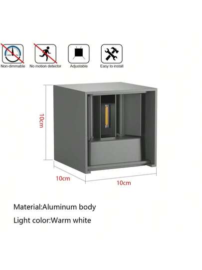 1/ Moderne Minimalist Bedside Lamp, Hotel Corridor Wand Light, Square Adjustable Outdoor Waterproof ative Washer Verlichting view 5