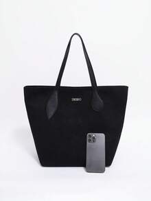 Dedoo 包包，女包，偏爱包包，Row小众女包，极简百搭托特包，大容量秋季必备，腋下手提单肩包，法式长棍和磨砂肯豆包。 - 黑色 - 查看 2