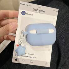 Funda suave minimalista con estrella azul compatible con AirPods Pro 2, funda protectora para AirPods Pro 2 de 5ta generación, regalo minimalista - Azul - Ver 3