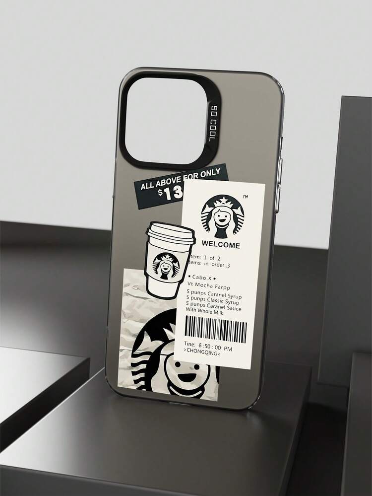 1 pieza Funda protectora antichoque mate para teléfono con ilustración divertida y estampado de broma - Multicolor - Añade 3