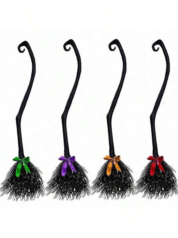 1pc Halloween Flying Witch Broom, Witch Broom Decoration Prop For Halloween