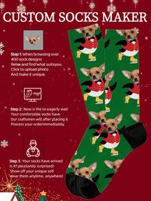 Customizable Pet Portrait Christmas Stocking, Custom Knitted Family Stockings, 2025 Holiday Stocking With Name, Family Christmas Stockings. Gifts For Family, Gifts For Kids, Gifts For Her, Christmas Stockings, Christmas Gifts