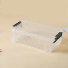 Square Transparent Storage Box Multifunctional Art Supplies Jewelry Organizer Dustproof Desktop Plastic Box For Home Organizatio