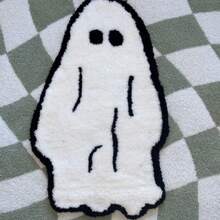 1 pieza Alfombra de telaraña, antideslizante, adecuada para la puerta principal, sala de estar, dormitorio, baño, decoración del hogar, decoración de Halloween, decoración de terror, alfombra lavable