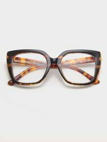 1 Pair Women's Multi-Color Classic Travel PC Frame Personalized Solid Color Retro Street Style Fashionable Non-Prescription Glasses - Multicolor - View 4