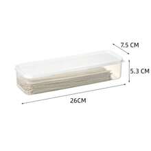 Plastic Food Storage Container With Lid, 26x 7.5 X 5.3cm, Transparent - White - View 9