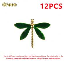 4/6/12/20/24pcs Elegant Dragonfly Napkin Rings - Deep Green And Gold Embellished Tabletop Decoration, Suitable For High-End Party Decoration In Formal Occasions, Weddings, And Restaurants. Match With Napkins, Placemats, Table Flags, Natural Inspiration Design, Metal Crafts, Dining Table Accessories, Christmas Decoration Supplies