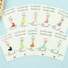 Women's Heart Design Alloy Keychain With Personalized Note - Golden Charm, Cartoon Heart, Thank You Gift For Teacher, Girlfriend, Mom, Best Friend | Personalized Gift | Ideal For Christmas Car Accessories Cute Goth Y2k Bag Accessories Lanyards With Id Holder Car Accessories Bag Charms