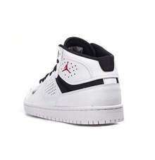 Nike Jordan Series Comfortable Shock-Absorbing Outdoor Women's Basketball Shoes, Wear-Resistant Lightweight Casual Sneakers, Jordan Access Fashion Versatile Mid-Top Flat Shoes, Versatile Non-Clashing Style AV7941-101 - Black and White - View 6