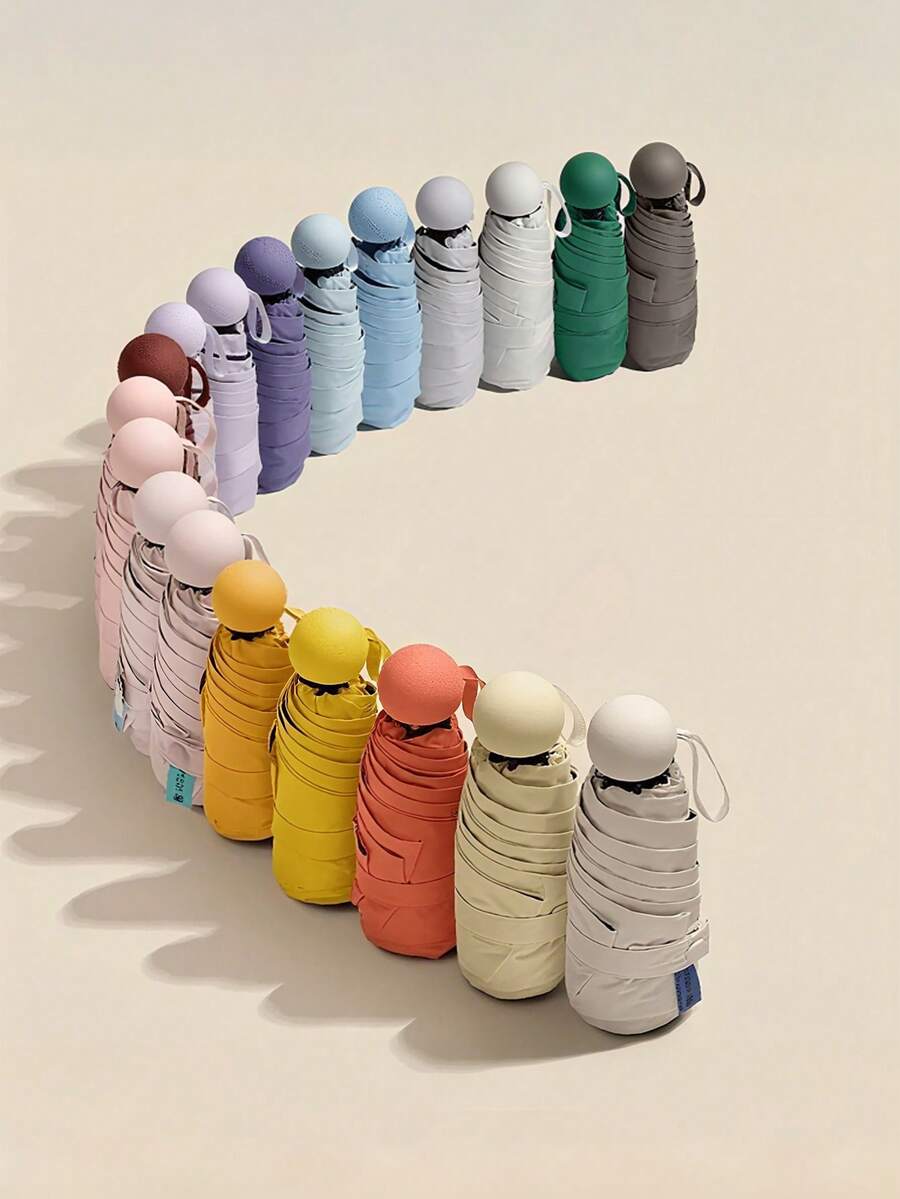 UPF50+ Sun & Rain Mini Travel Umbrella,Mini Compact Umbrella,Lightweight Portable Parasol Windproof,Mini Travel Sun Small,Suitable For Outdoor Activities, Travel And Daily Use Summer Cooling,Beach,Travel