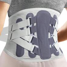 男女通用腰部支撑带，采用仿生支撑系统、可调节针织腰部支撑和透气网眼设计。 - 彩色 - 查看 1