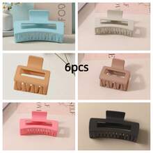 5 Inches Extra Large Claw Clips For Thick Hair And Long Hair, 4 Packs Xl Jumbo Claw Clips, Oversized Matte Non-Slip Rectangle Hair Clips For Women, Big Strong Hold Jaw Clip, Neutral Color Fall Fashion Hair Claw Autumn Hair Accessories Elegant Hair Clutch Clips For Hair Winter For Vacation Outfits Woman