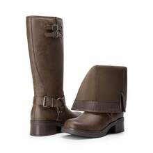 Women Knee-High Boots - Brown - View 9