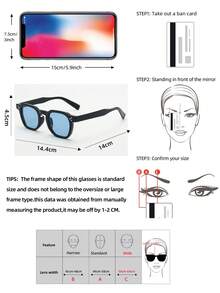 1 件椭圆形小框简约时尚眼镜，适合男士，适合驾驶、旅行、休闲、度假、户外运动和日常使用，适合夏季海滩度假、户外、旅行